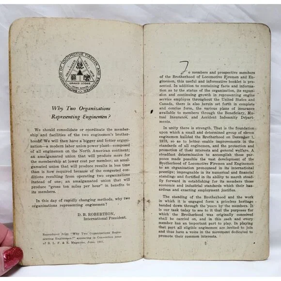 Vintage 1943 Enginemen's Time Book Brotherhood of Locomotive Firemen & Enginemen - Picture 3 of 12